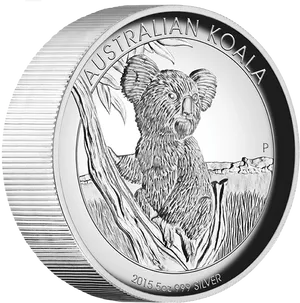 Australian Koala Silver Coin2015 PNG Image