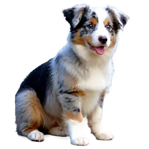 Australian Shepherd And Puppy Png Baf PNG Image