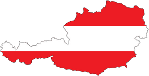 Austria, Country, Europe, Flag, Borders, Map, Nation - Austria Map Flag, HD Png Download PNG image with transparent background