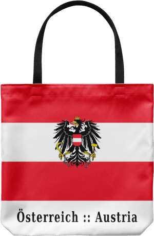 Austria Flag Fabric Tote Bag - Tote Bag, HD Png Download PNG image with transparent background