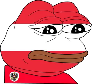 Austrian Pepe Meme Illustration PNG Image