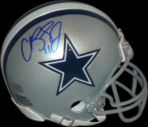 Autographed Dallas Cowboys Helmet PNG image with transparent background