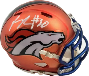 Autographed Denver Football Helmet PNG Image