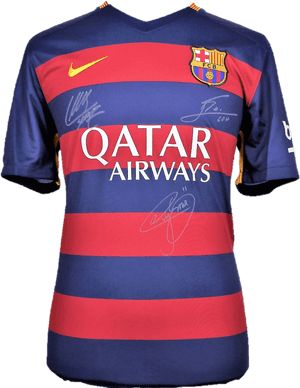 Clip Art Messi And Suarez Triple - Qatar Airways Barcelona Jersey, HD Png Download PNG image with transparent background