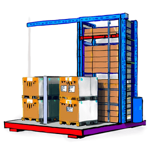 Automated Logistics Warehouse PNG oql52 PNG image with transparent background