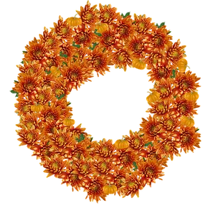 Autumn Floral Wreath PNG Image