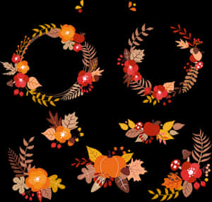 Autumn Leaf Wreath Transparent, HD Png Download PNG with transparent background