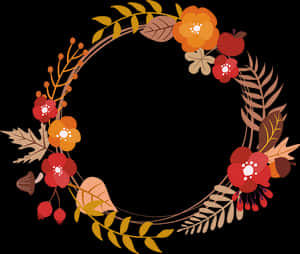 Fall Wreath Clipart Free, HD Png Download PNG with transparent background
