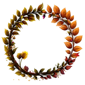 Autumn Flower Circle Png Bgn PNG Image