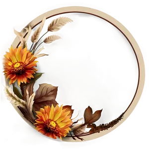 Autumn Flower Circle Png Lsd PNG Image