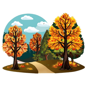 Autumn Forest Scenery Landscape PNG 06232024 PNG