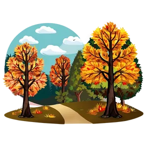 Autumn Forest Scenery Landscape Png 06232024 PNG Image