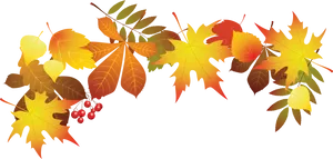 Autumn Leaves Decoration PNG Image