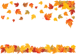 Autumn Leaves Frame Black Background.jpg PNG Image