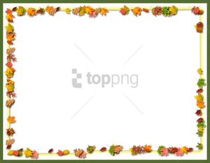 Autumn Leaves Frame Thanksgiving Background PNG Image