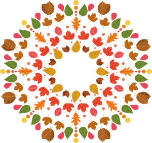 Autumn Leaves Pattern Background PNG Image