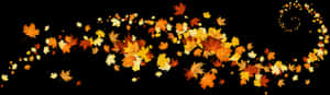 Autumn_ Leaves_ Swirl_ Pattern PNG image with transparent background