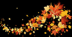Autumn_ Leaves_ Swirl_ Pattern PNG image with transparent background