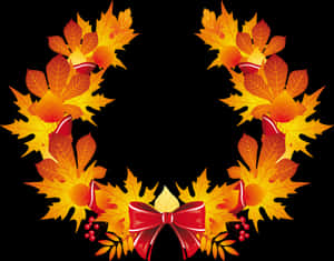 Fall Wreath Clipart - Fall Leaf Wreath Clipart, HD Png Download PNG with transparent background