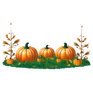 Autumn Pumpkin Patch Scene Png 06122024 PNG Image