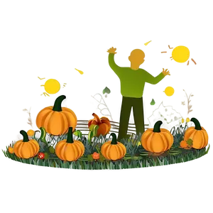 Autumn Pumpkin Patch Scene Png 06122024 PNG Image