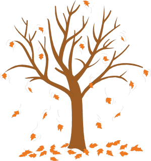 Trees Without Leaves Coloring Pages - Tree With Leaves Falling Off, HD Png Download PNG image with transparent background