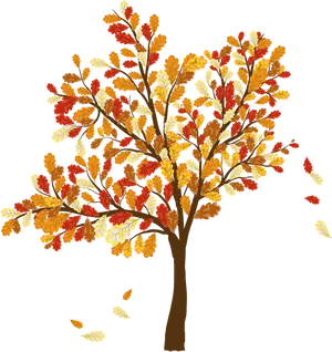 Autumn_ Tree_ Falling_ Leaves PNG Image