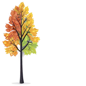 Autumn Tree Illustration Png 86 PNG Image