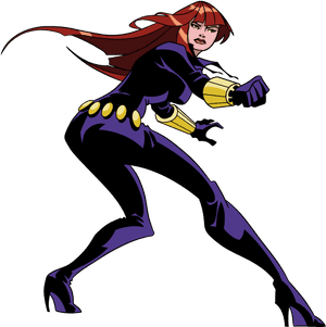 Avengers Cartoon Black Widow, HD Png Download PNG image with transparent background