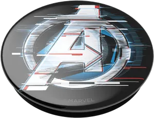 Avengers Logo Glitch Effect PNG Image