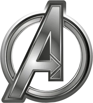 Avengers Logo Metallic PNG Image