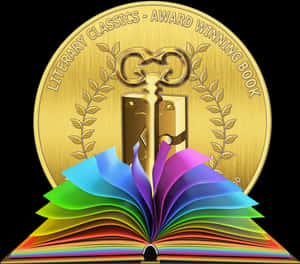 Award Winning Literary Classic Book Design PNG image with transparent background