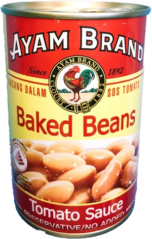 Ayam Brand Baked Beans Tomato Sauce Can PNG Image