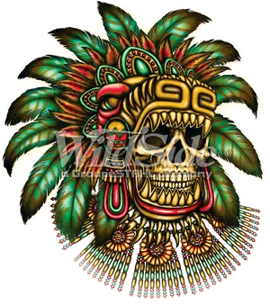 Aztec_ Warrior_ Artwork PNG Image