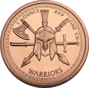 Aztec Warrior Coin Design PNG Image