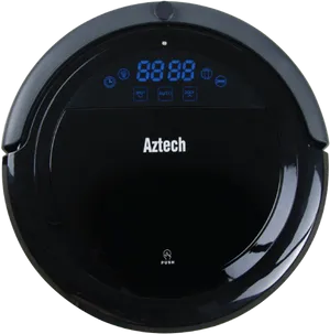 Aztech Robotic Vacuum Cleaner Top View PNG Image