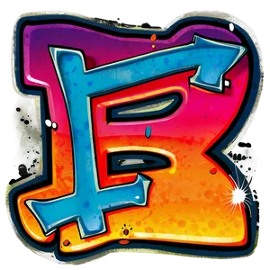 B In Graffiti Style Png 05242024 PNG Image