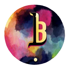 B In Watercolor Png Ocq39 PNG Image