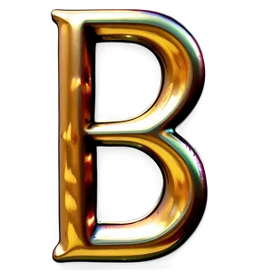 B Letter In Gold Png 13 PNG Image