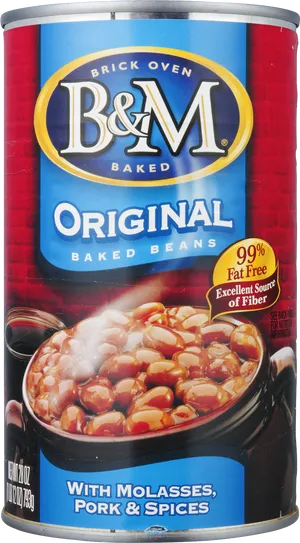 B& M_ Original_ Baked_ Beans_ Can PNG Image