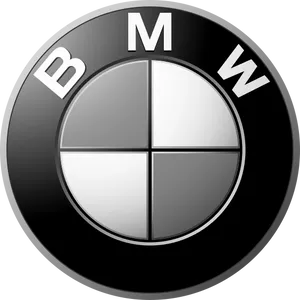 B M W Logo Blackand White PNG Image