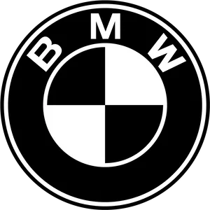 B M W Logo Blackand White PNG Image