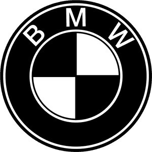 B M W Logo Blackand White PNG image with transparent background