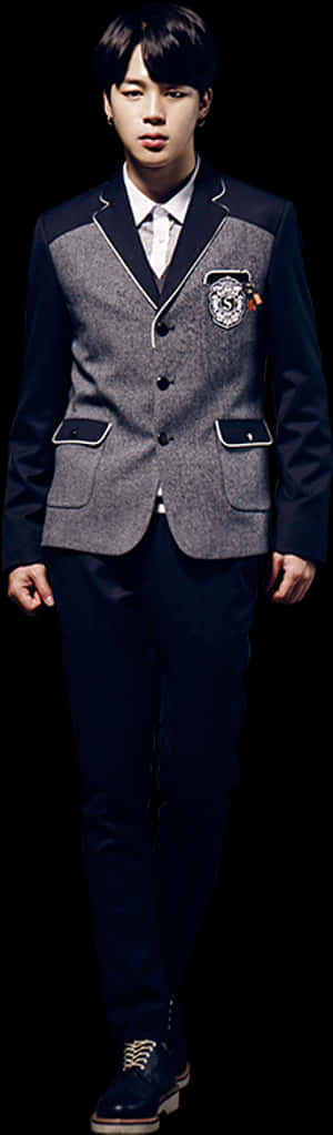 B T S Memberin Formal Attire PNG image with transparent background