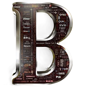 B Typography Art Png 05242024 PNG Image