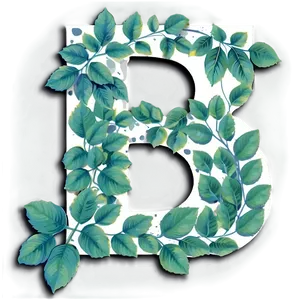 B With Leaves Png Jhc88 PNG Image