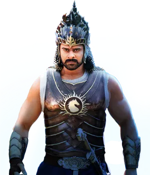 Baahubali Warrior King Pose PNG Image