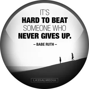 Babe Ruth Inspirational Quote PNG Image