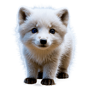 Baby Arctic Fox Cuteness PNG dwb PNG image with transparent background