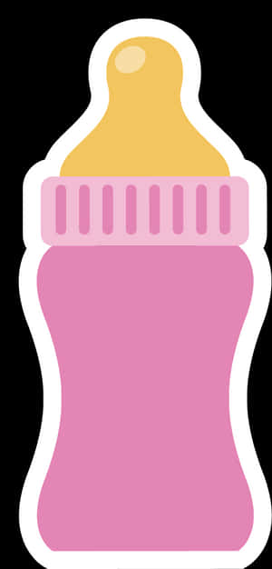 Baby Bottle Icon Pink PNG image with transparent background